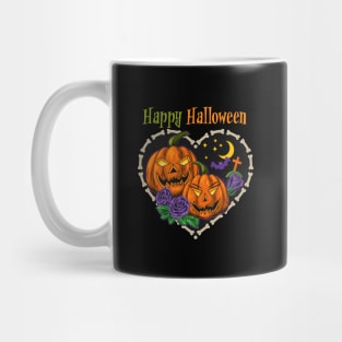 Halloween funny pumpkins like love couple Mug